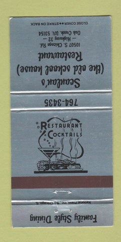 Matchbook Cover - Scanlan's Restaurant Oak Creek WI 30 Strike