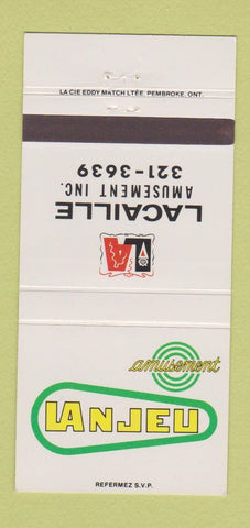 Matchbook Cover - Lanjeu Amusement Lacaille 30 Strike