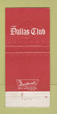 Matchbook Cover - The Dallas Club TX WEAR 30 Strike