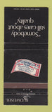 Matchbook Cover - Budweiser Beer Quality 30 Strike