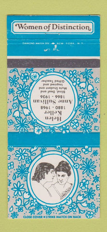 Matchbook Cover - Women of Distinction Helen Keller Anne Sullivan 30 Strike