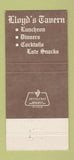 Matchbook Cover - Lloyd's Rochester NY restaurant 30 Strike