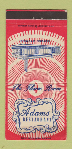 Matchbook Cover - Adams Restaurant Rawlins WY 30 Strike