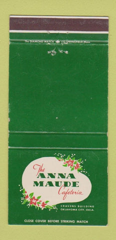 Matchbook Cover - Anna Maude Cafeteria Oklahoma City OK WEAR 30 Strike