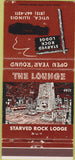 Matchbook Cover - Starved Rock Lodge Utica IL WEAR 30 Strike