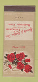 Matchbook Cover - Harold Dillon Flowers Hartford CT WEAR 30 Stick