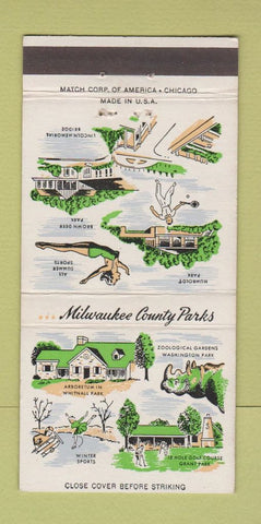 Matchbook Cover - Milwaukee County Parks girlie WI 30 Strike
