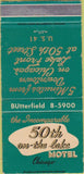 Matchbook Cover - 50th on the Lake Motel Chicago IL 30 Strike