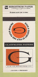 Matchbook Cover - Glatfelter Papers  West Carrolton OH Neenah WI 30 Strike