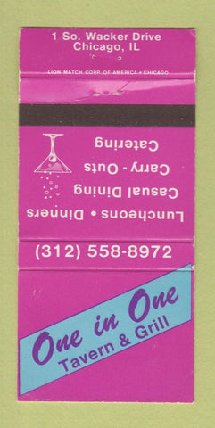 Matchbook Cover - One in One Tavern Chicago IL 30 Strike