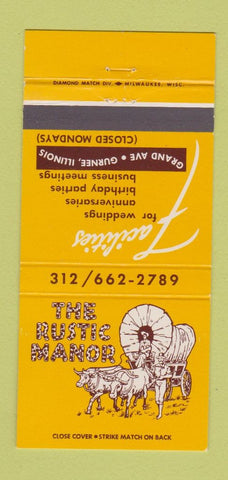 Matchbook Cover - The Rustic Manor Gurnee IL 30 Strike