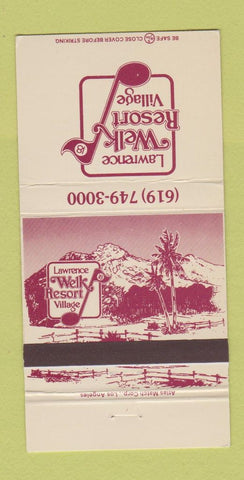 Matchbook Cover - Lawrence Welk Resort Village Escondido CA 30 Strike