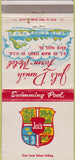 Matchbook Cover - Jul's Danish Farm Motel Rock Falls IL 30 Strike