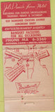 Matchbook Cover - Jul's Danish Farm Motel Rock Falls IL 30 Strike