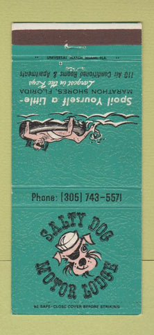 Matchbook Cover - Salty Dog Motor Lodge Marathon Shores FL 30 Strike