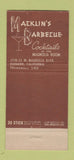 Matchbook Cover - Maiklin's BBQ Burbank CA 30 Stick