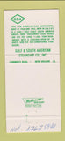 Matchbook Cover - Gulf and South American Steamship 30 Strike