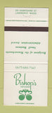 Matchbook Cover - Bishop's Restaurant Lawrence MA 30 Strike
