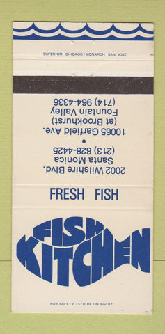 Matchbook Cover - Fish Kitchen Santa Monica CA 30 Strike
