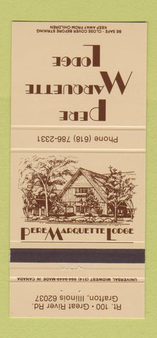 Matchbook Cover - Pere Marquette Lodge Grafton IL 30 Strike