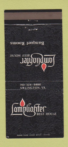 Matchbook Cover - Lamplighter Beef House Arlington VA 30 Strike
