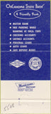 Matchbook Cover - Oklahoma State Bank Ada OK 30 Strike