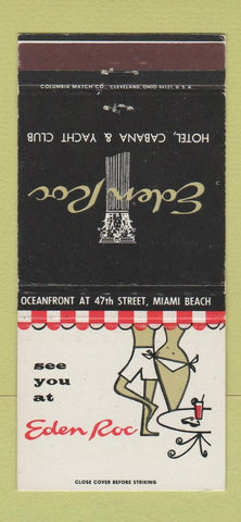 Matchbook Cover - Eden Roc Hotel Miami Beach FL 30 Strike