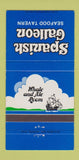 Matchbook Cover - Spanish Galleon Dallas Houston San Antonio TX 30 Strike