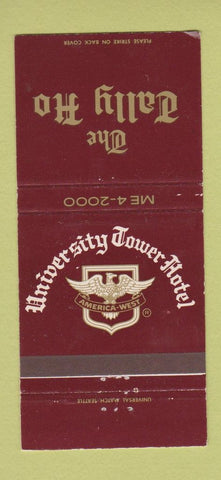 Matchbook Cover - University Tower Hotel Seattle WA Portland OR 30 Strike