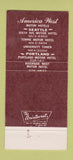 Matchbook Cover - University Tower Hotel Seattle WA Portland OR 30 Strike
