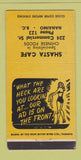 Matchbook Cover - Shasta Cafe Nanaimo BC girlie Chinese Food 30 Strike