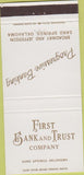 Matchbook Cover - First Bank and Trust Co Sand Springs OK 30 Strike
