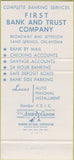 Matchbook Cover - First Bank and Trust Co Sand Springs OK 30 Strike