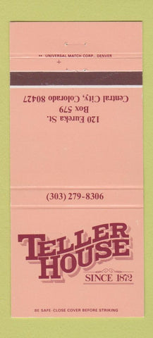 Matchbook Cover - Teller House Central City Colorado 30 Strike