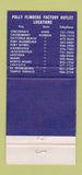 Matchbook Cover - Polly Flinders Girl's Clothes CHAIN WEAR 30 Strike