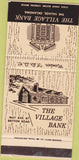 Matchbook Cover - The Village Bank The Village OK 30 Strike