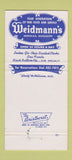Matchbook Cover - Weidmann's Restaurant Meridian MS 30 Strike