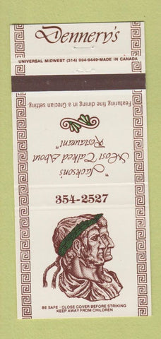 Matchbook Cover - Dennery's Restaurnt Jackson MS 30 Strike