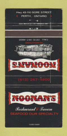 Matchbook Cover - Noona's Restaurant Perth ON WEAR 30 Strike