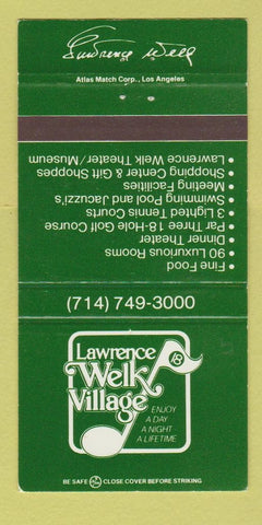 Matchbook Cover - Lawrence Welk Resort Village Escondido CA 30 Strike