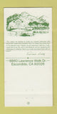 Matchbook Cover - Lawrence Welk Resort Village Escondido CA 30 Strike