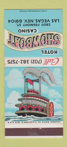 Matchbook Cover - Hotel Showboat Casino Las Vegas NV 30 Strike