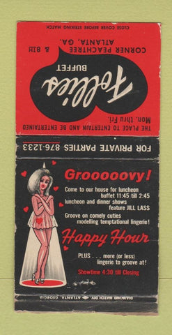 Matchbook Cover - Follies Buffet Atlanta GA girlie BOBTAIL WEAR 30 Strike