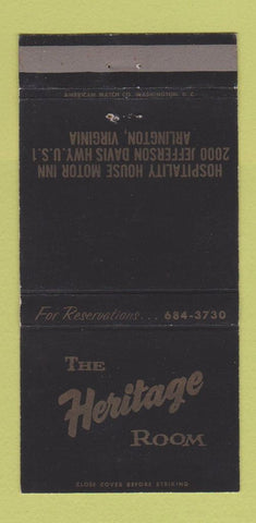 Matchbook Cover - Hospitality House Motor Inn Arlington VA 30 Strike