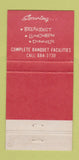 Matchbook Cover - Hospitality House Motor Inn Arlington VA 30 Strike