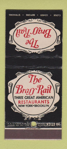 Matchbook Cover - The Brass Rail Brooklyn New York City 30 Stick