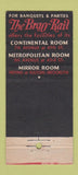Matchbook Cover - The Brass Rail Brooklyn New York City 30 Stick