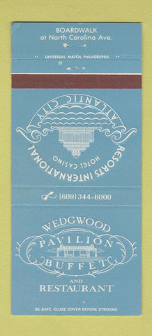 Matchbook Cover - Wedgwood Pavilion Buffet Restaurant Atlantic City NJ 30 Strike