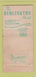 Matchbook Cover - Burlington Hotel Washington DC Sombrero #1 30 Strike