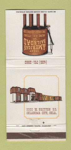 Matchbook Cover - Great American Railroad Oklahoma City OK 30 Strike